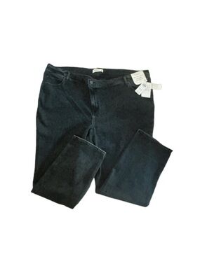 Abercrombie & Fitch 90’s Slim Straight Ultra High Rise Black Jeans Size 24s Plus